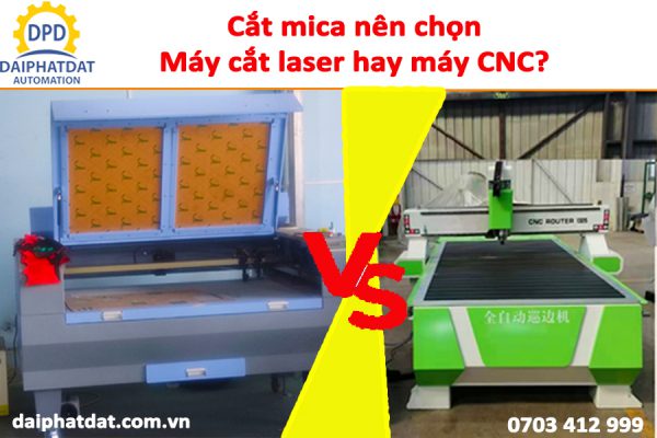 Sử dụng máy cnc cắt mica hay sử dụng máy cắt laser?